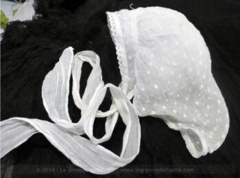 VENDU - Bonnet enfant avec dentelle