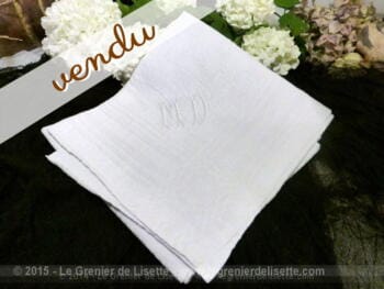 Serviette monogramme MD
