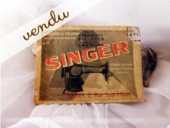 Manuel et brochure SINGER de 1928