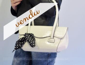 Sac look vintage blanc