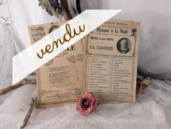 Deux anciennes partitions de musique de Gounod