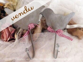 Duo de porte torchons en forme d'oiseau