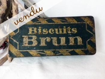 Ancienne boite à biscuits Brun