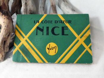 Ancien livret de 16 cartes postales avec vieilles vues des rues, plages et monuments de la ville de NICE.