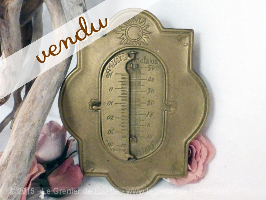 Thermomètre en laiton pour décoration