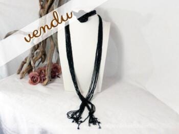 collier écharpe en perles de rocailles