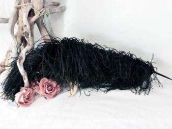 plume d'autruche ou d'émeu noire pour décoration
