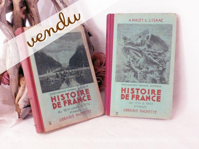 Anciens livres scolaires d'histoire de France - Le Grenier de Lisette