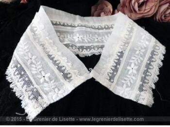Petite bande de dentelle et broderies