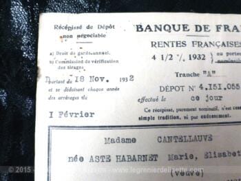 Document Banque de France 1932