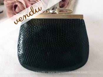 Porte monnaie en peau vintage