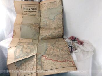 Ancienne carte de France du début du siècle dernier