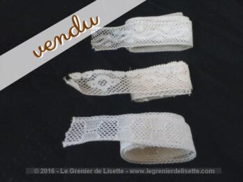 Lot de dentelles fines écrues - lot S