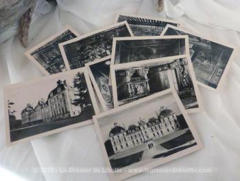 Mini album de 10 photos anciennes du Château Chevergny en noir et blanc sur papier glacé avec numéro sur chaque photo et détail correspondant sur la pochette cartonnée.