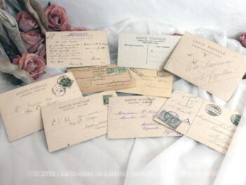 Lot de neuf cartes postales anciennes de la Suisse