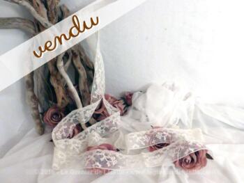 Coupon de dentelle fine aux beaux dessins de fleurs.
