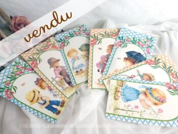 Sept cartes postales années 70 façon 