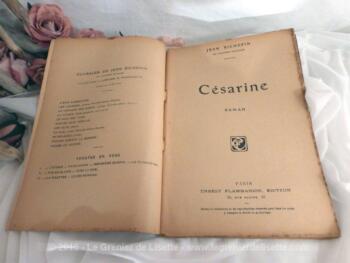 Ancien livret ou livre de gare, au titre de "Césarine" de Jean Richepin, datant des années 20, aux Editions Flammarion.