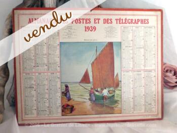 Almanach des Poste et Télégraphes année 1939, sans feuillet complémentaire.
