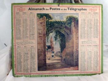Almanach des Poste et Télégraphes année 1940, avec feuillets complémentaires.