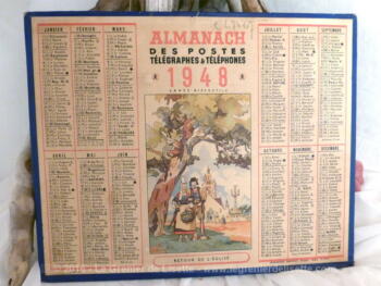 Almanach des Postes et Télégraphes année 1948, avec 2 feuillets complémentaires.