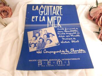 Partition chanson "La guitare et la Mer" des Compagnons de la Chanson