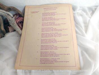 Partition de chanson 