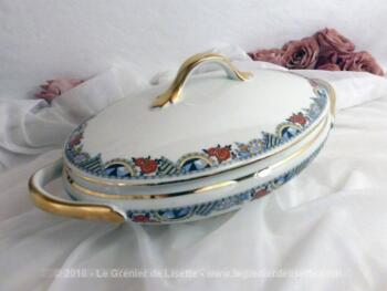 Soupière ovale porcelaine Limoges.