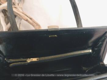 Sac à main vintage en cuir marque LANCEL.
