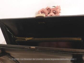Sac à main vintage en cuir marque LANCEL.