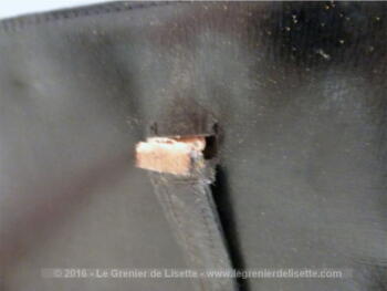 Sac à main vintage en cuir marque LANCEL.