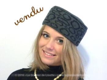 Chapeau toque laine grise