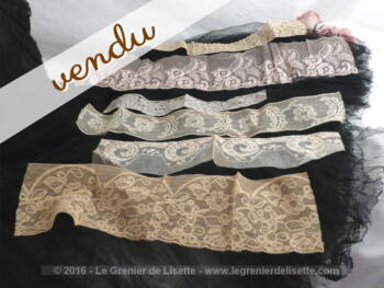 Lot de petits coupons de dentelles fines
