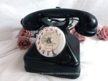 Ancien téléphone de collection en bakélite CIT des années 50/60.