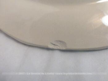 Lot de 3 assiettes plates et 3 assiettes dessert avec dessin d'une rose bleue au centre en Sarreguemines Digoin