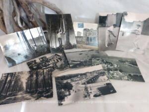 Lot de 10 cartes postales anciennes en photo noir et blanc du Pays Basque