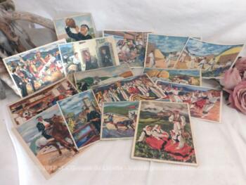 Lot de 14 cartes postales " En parcourant le Pays Basque" , datant des années 50.