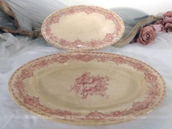Duo de plats ovales en terre de fer 