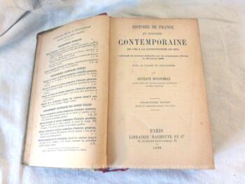 Livre d'Histoire Contemporaine de 1789 à 1875 , édité en  1888.