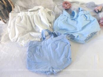 Trio de bloomers vintage pour petits garçons.