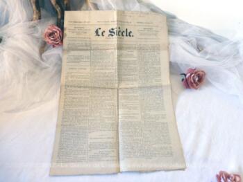 Journal "Le Siècle" du 3 février 1871 contenant l'article sur la "Proclamation de Gambetta à propos de la réddition de Paris.