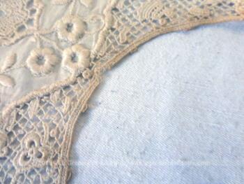 VENDU - Ancien col écru en dentelle aux fuseaux fait main – Image 6