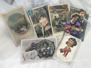 Lot de 6 cartes postales anciennes 1er Avril