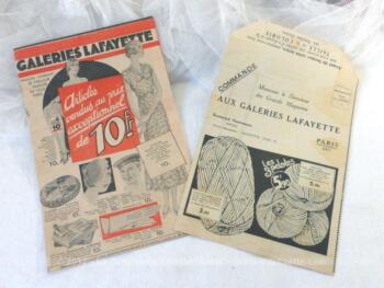 Ancien catalogue "Blanc" des magasins "Aux Galeries Lafayette" datant du début des années 30.