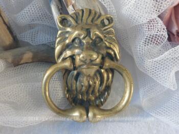 Voici un adorable petit heurtoir en forme de tête de lion, idéal pour une porte ou un grand tiroir.
