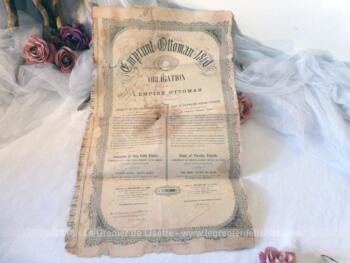 Ancien Emprunt Ottoman de 1863 correspondant à une 