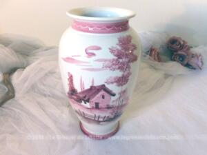 Vase paysage rose tendance shabby