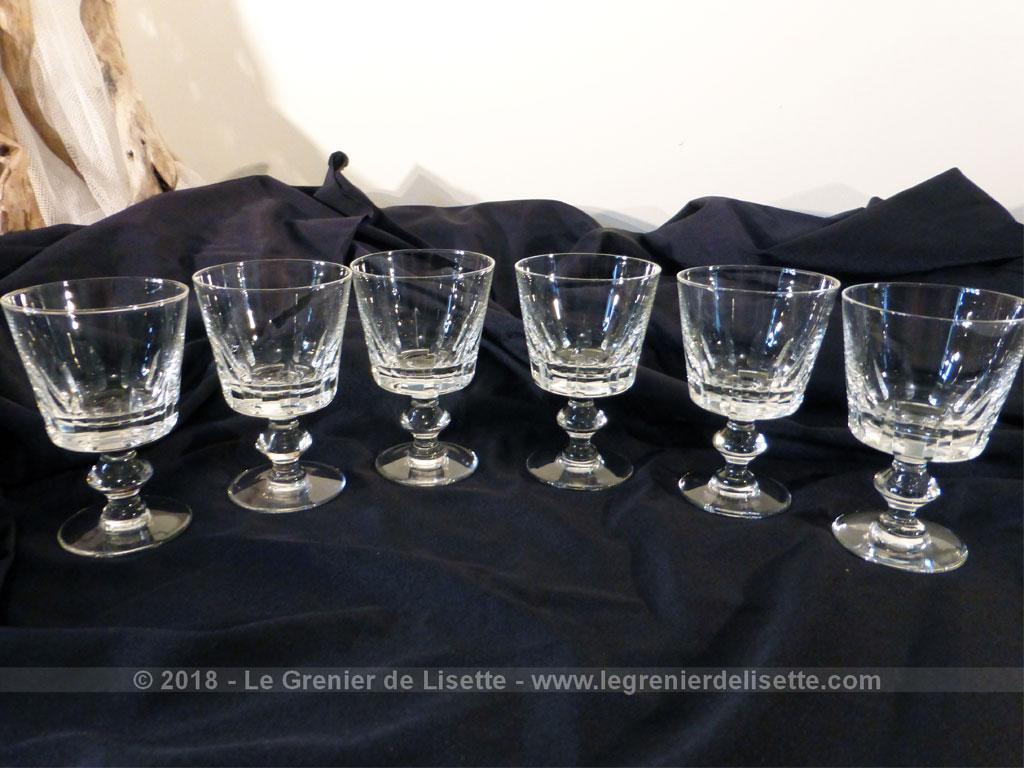 Six verres à digestif à facettes – Le Grenier de Lisette