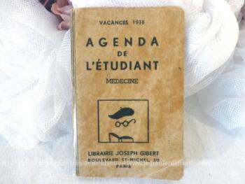 Agenda de l'Etudiant en Médecine Vacances 1938