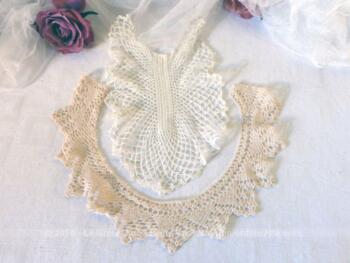 Duo de col et jabot fait main au crochet. 